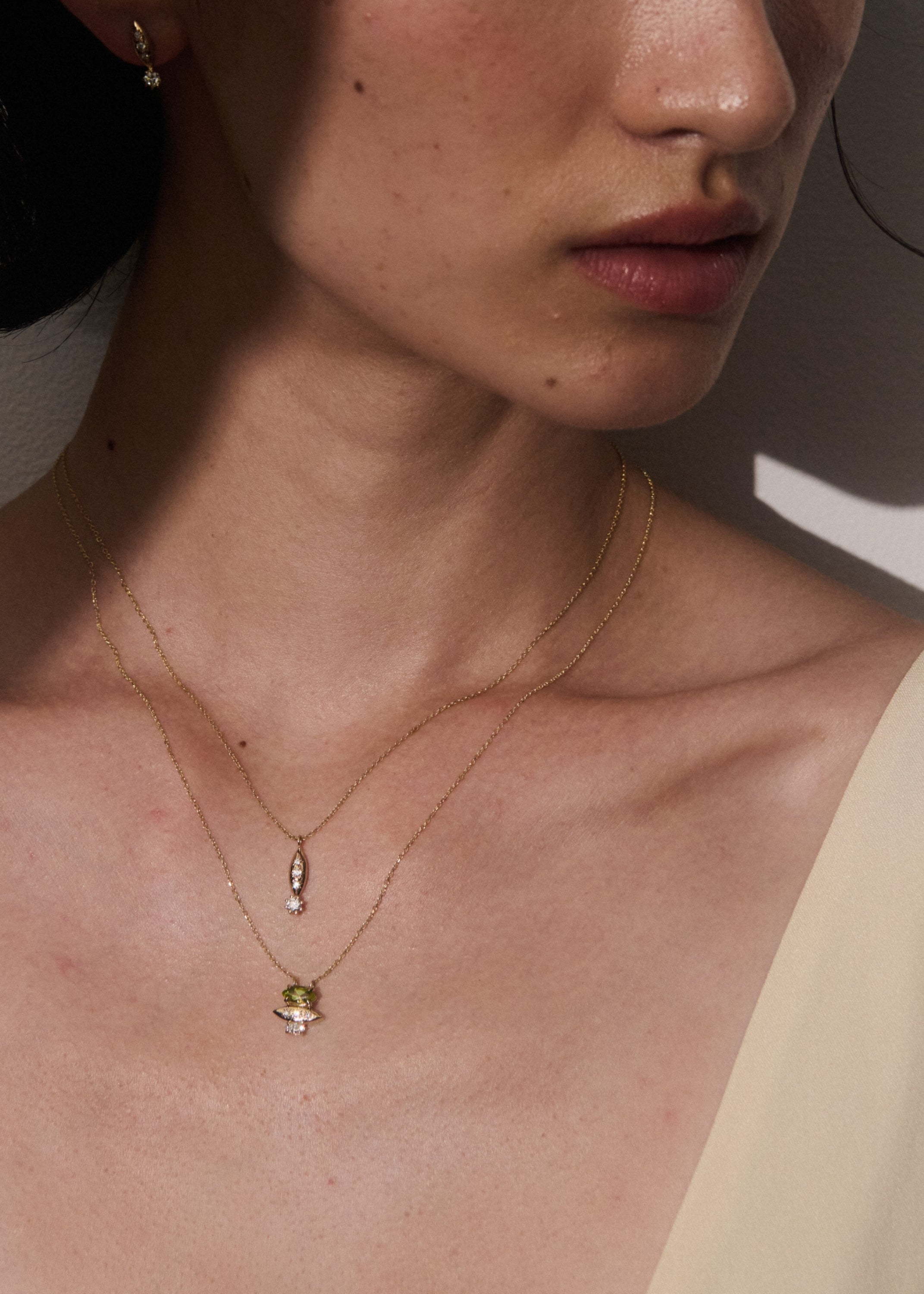 Rainfall Marquise with Round Diamond Necklace
