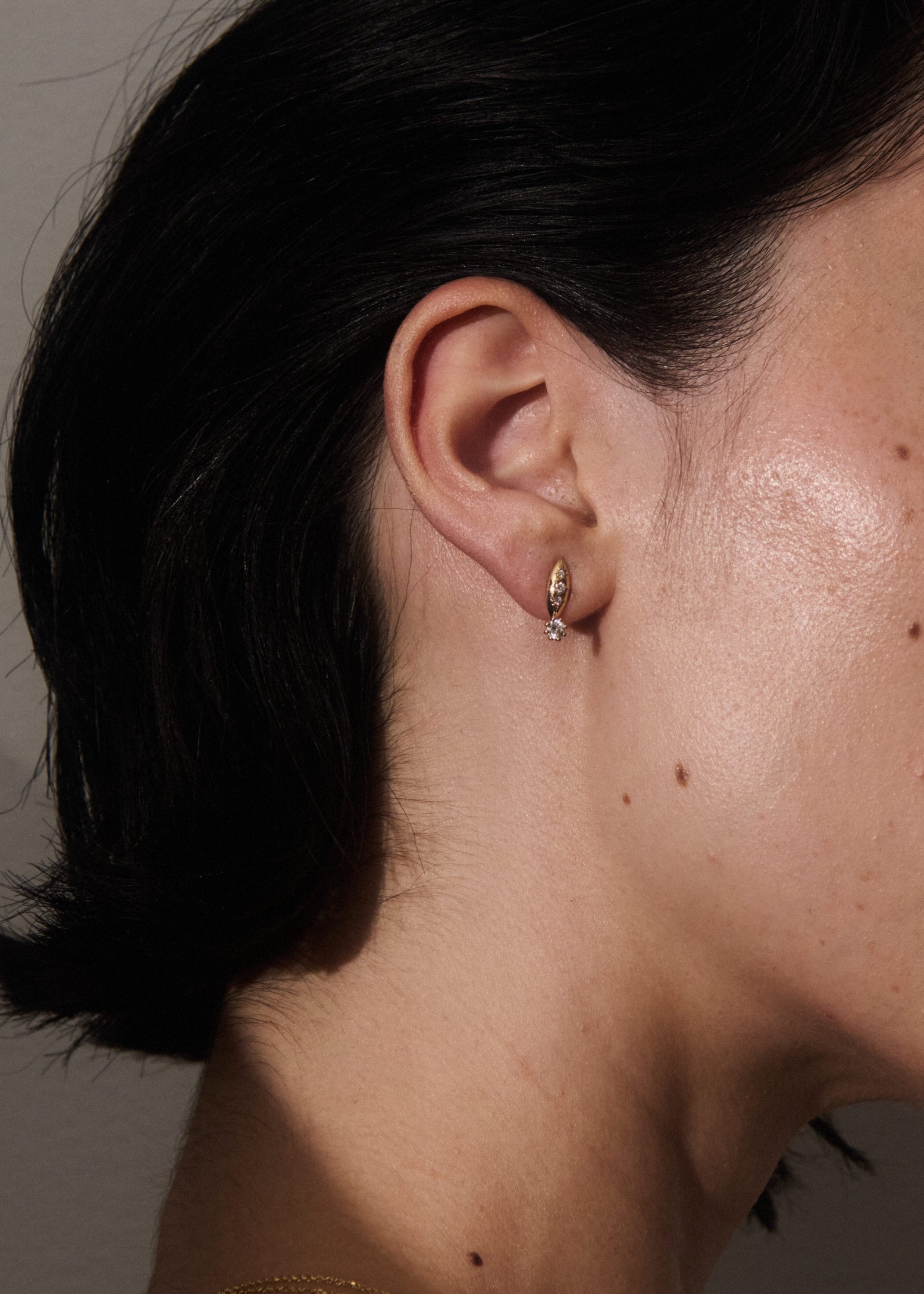 Rainfall Marquise Earrings with Round Diamonds