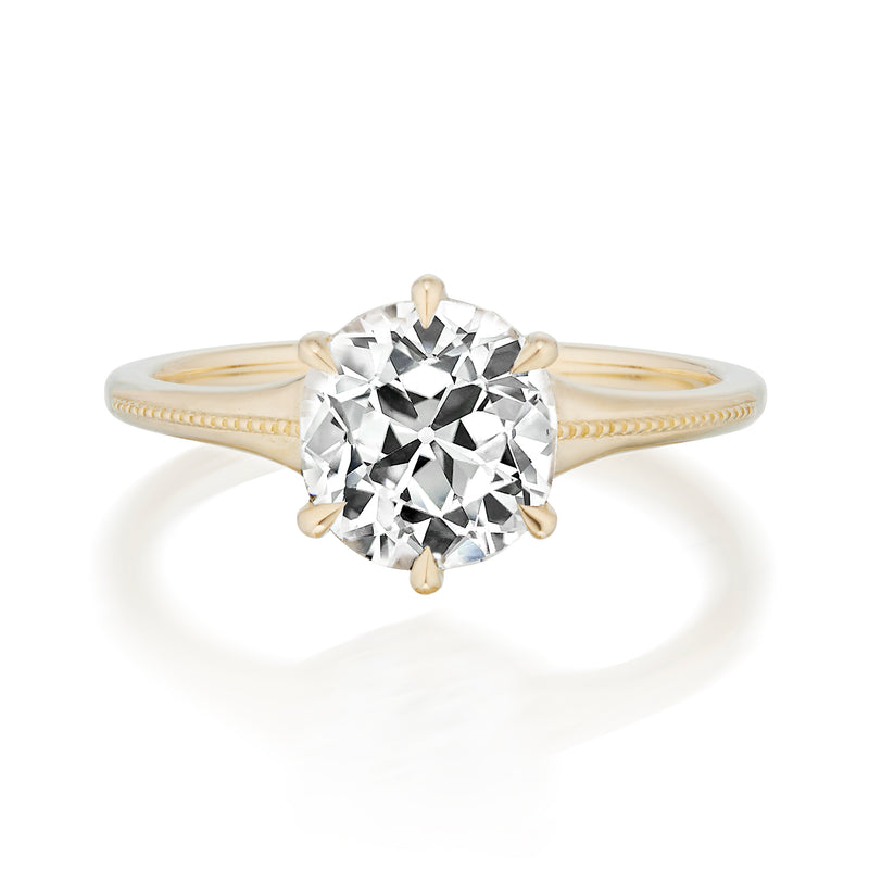 2.09 Carat Old Mine Cut Diamond Delilah Ring