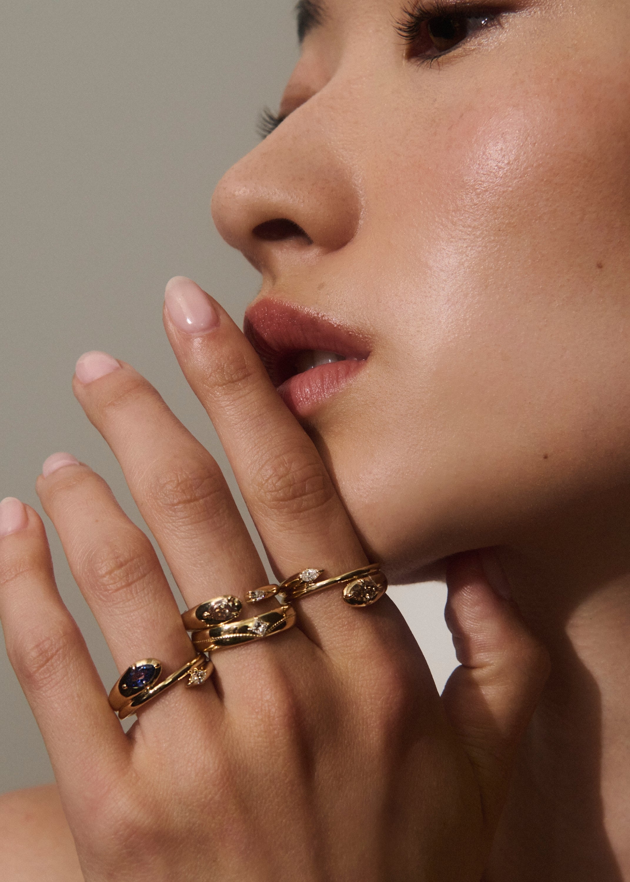 Rainfall Open Pear Cut Diamond Ring
