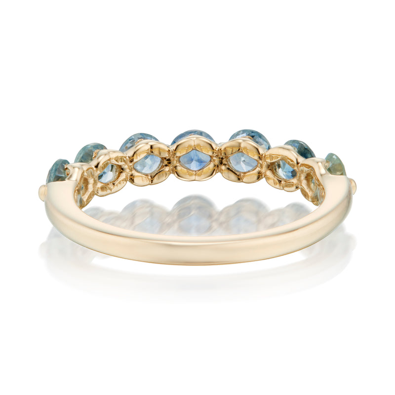 7 Montana Sapphire Cymbeline Ring Back View In Yellow Gold