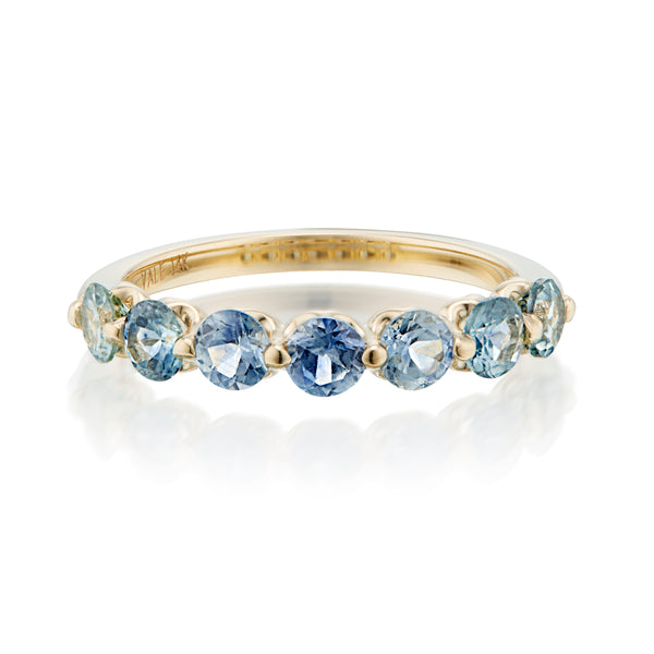 7 Montana Sapphire Cymbeline Ring Front View In Yellow Gold