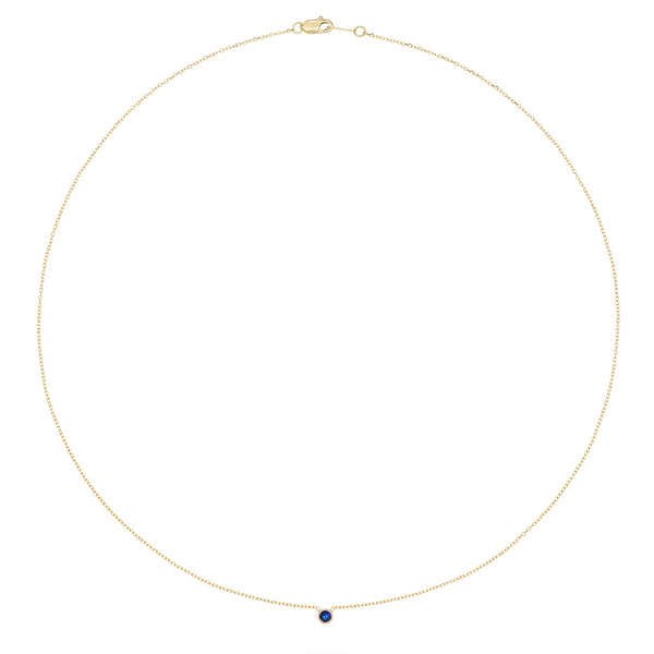 Barely There Blue Sapphire Necklace