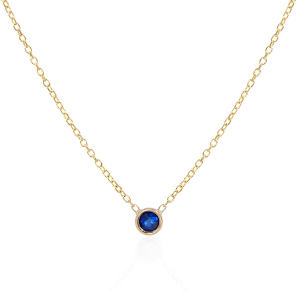 Barely There Blue Sapphire Necklace
