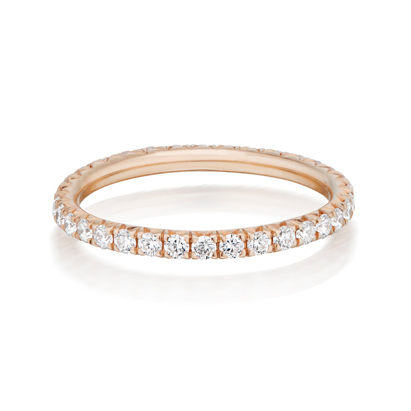 Vale Jewelry Colline 2MM Diamond Eternity Ring in Rose Gold