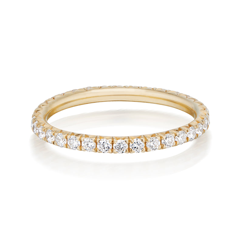 Vale Jewelry Colline 2MM Diamond Eternity Ring in Yellow Gold