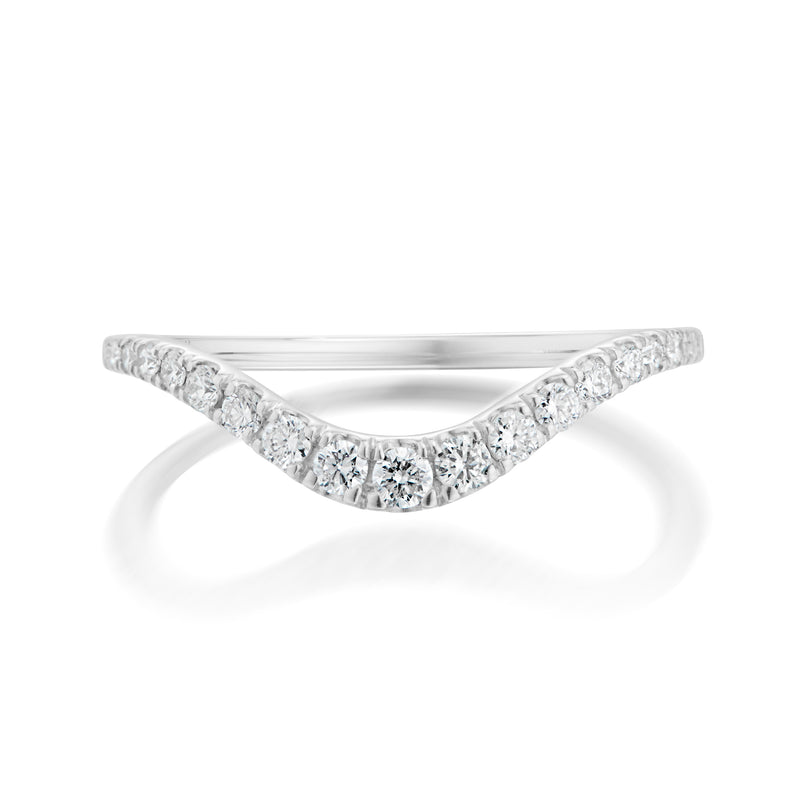 Hayden Contour White Diamond Contour Ring White Gold Front Image