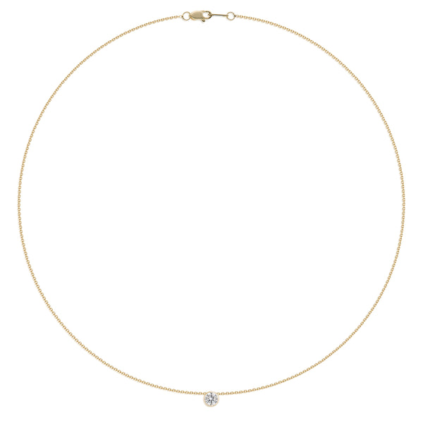 Medium Barely There Diamond Necklace Yellow Gold Image