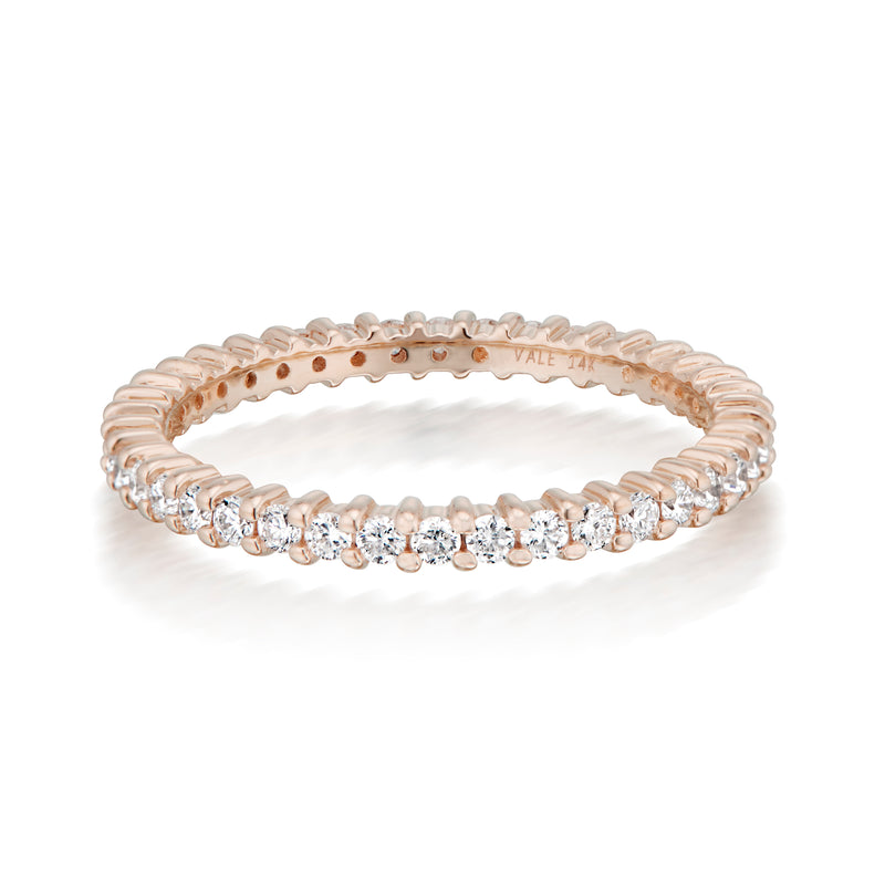 Vale Jewelry Nelle Eternity Diamond Ring in Rose Gold 