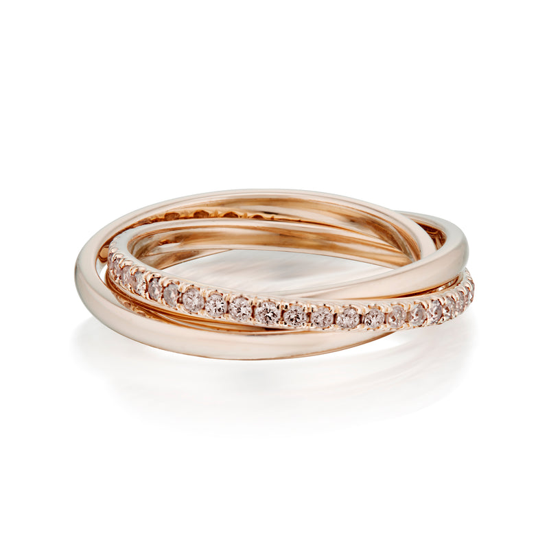 Sintra Rolling Ring With Champagne Diamonds