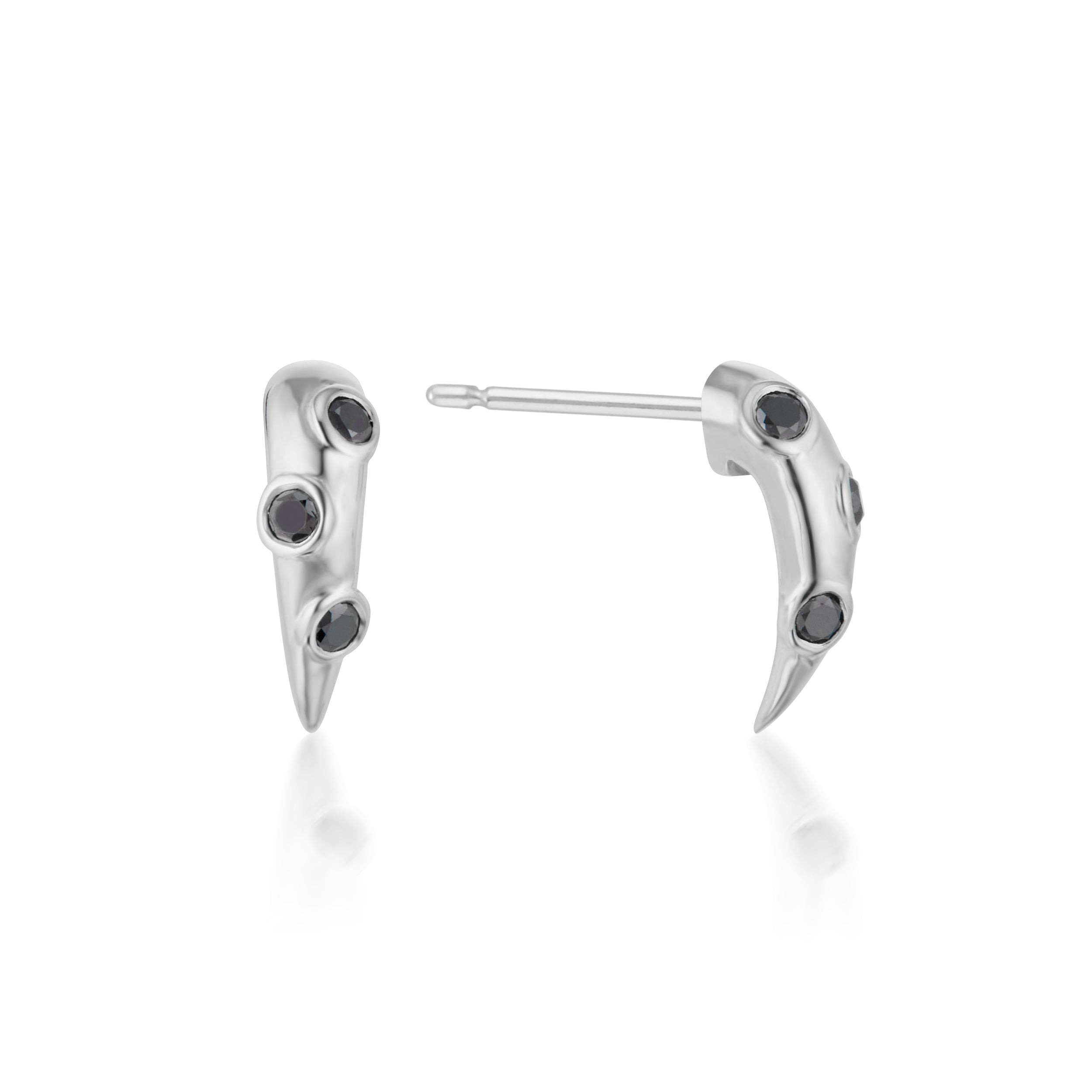 Swoop Black Diamond 2-Piece Earrings