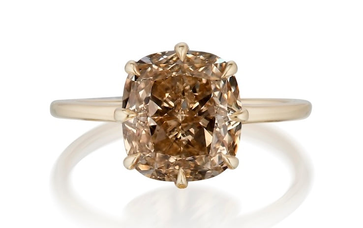 2.65 Carat Zoe Collet Set Cushion Diamond Ring - SOLD