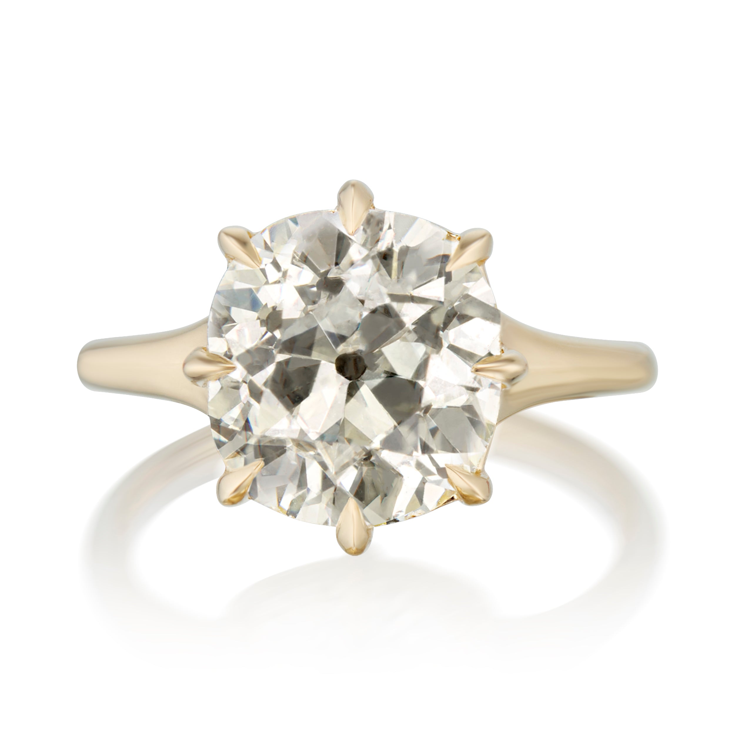 Vale Jewelry 4.57 Carat Old Mine Cut Diamond Dove Ring Front View