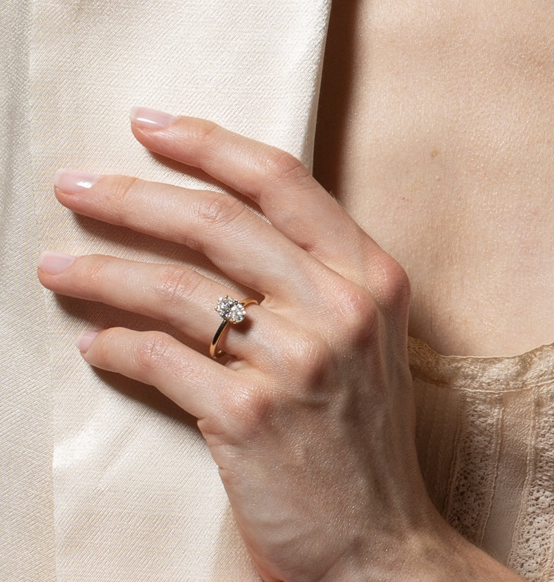 Vale Jewelry Cecilia Ring on Hand Model 2
