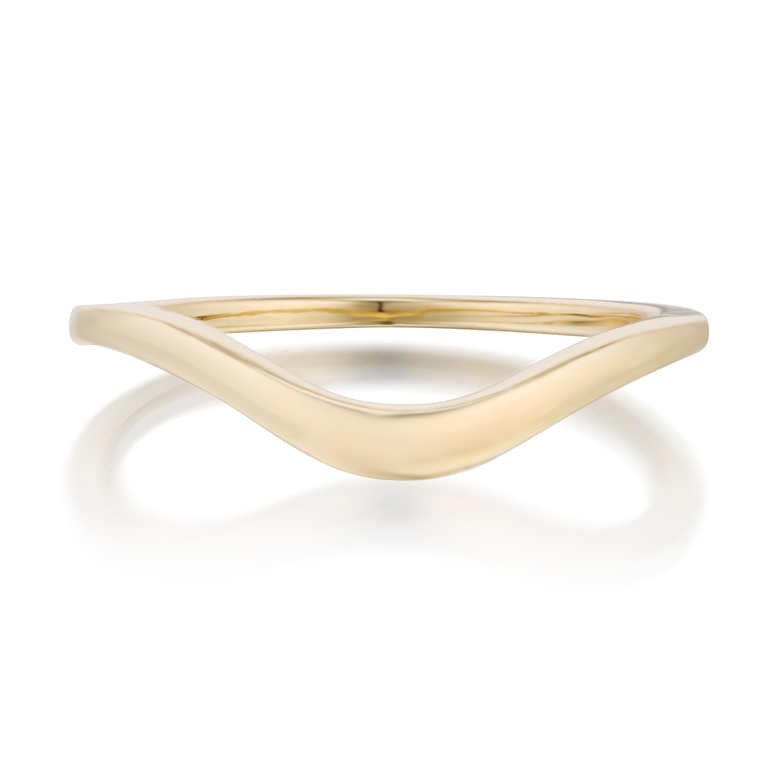 Vale Jewelry Plain Hayden Ring Yellow Gold Front View