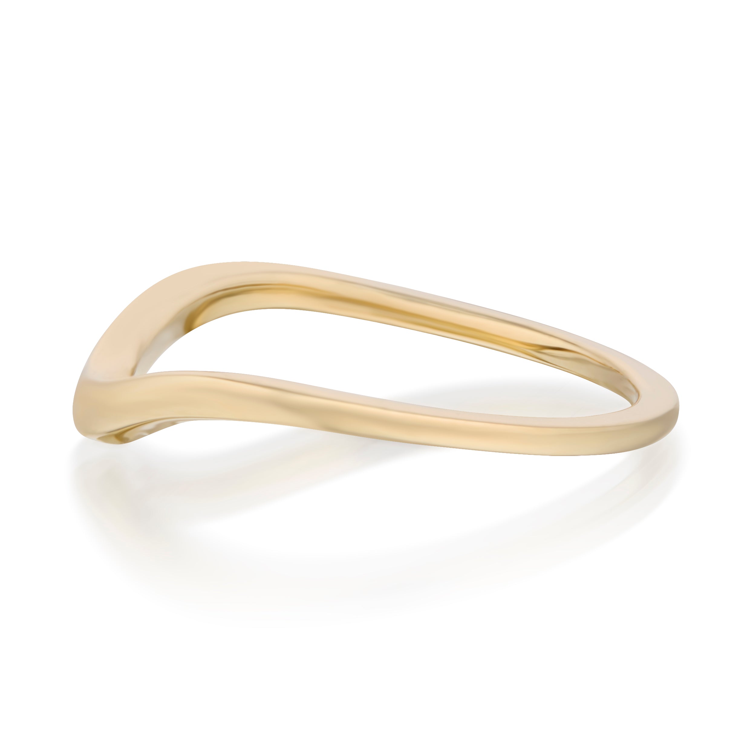 Vale Jewelry Plain Hayden Ring Yellow Gold Side View