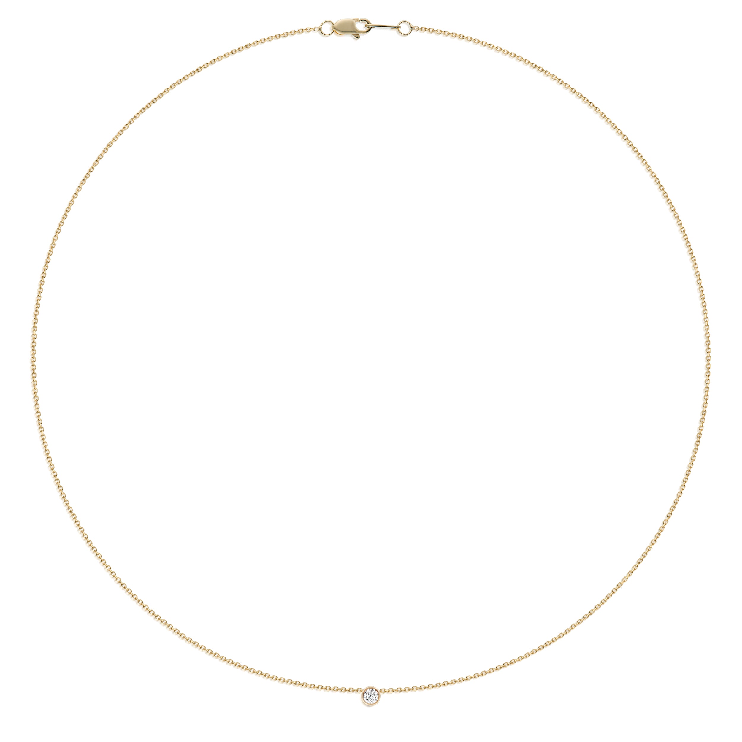 Vale Jewelry Barely There Diamond Necklace Yellow Gold