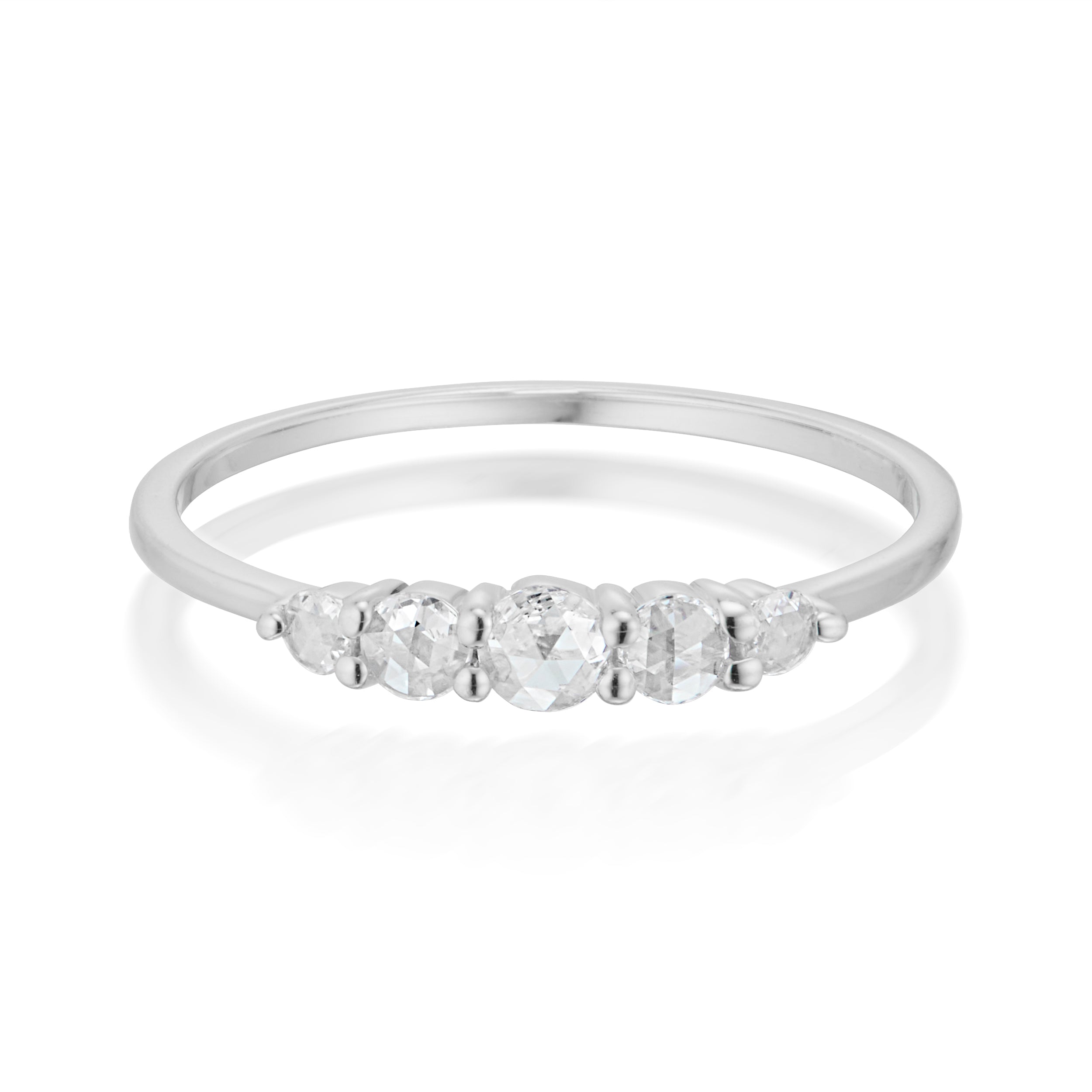 Vale Jewelry Belle du Jour Ring in White Gold Front View