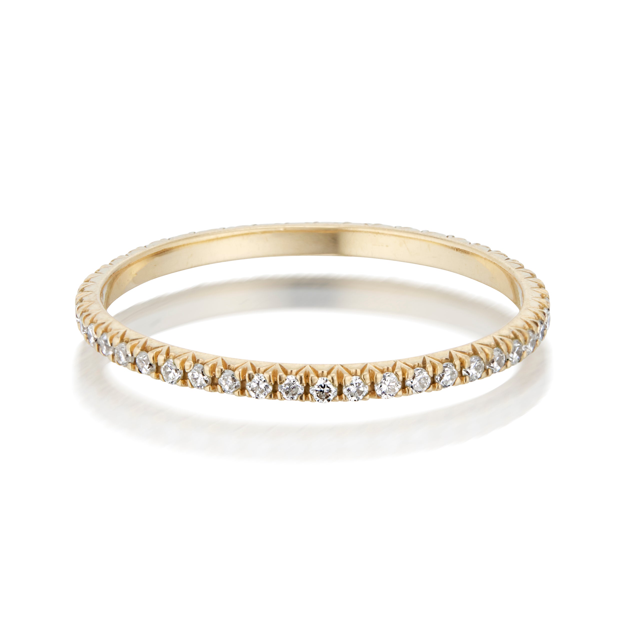 Vale Jewelry Cut Down Pave Diamond Ring in Yellow Gold