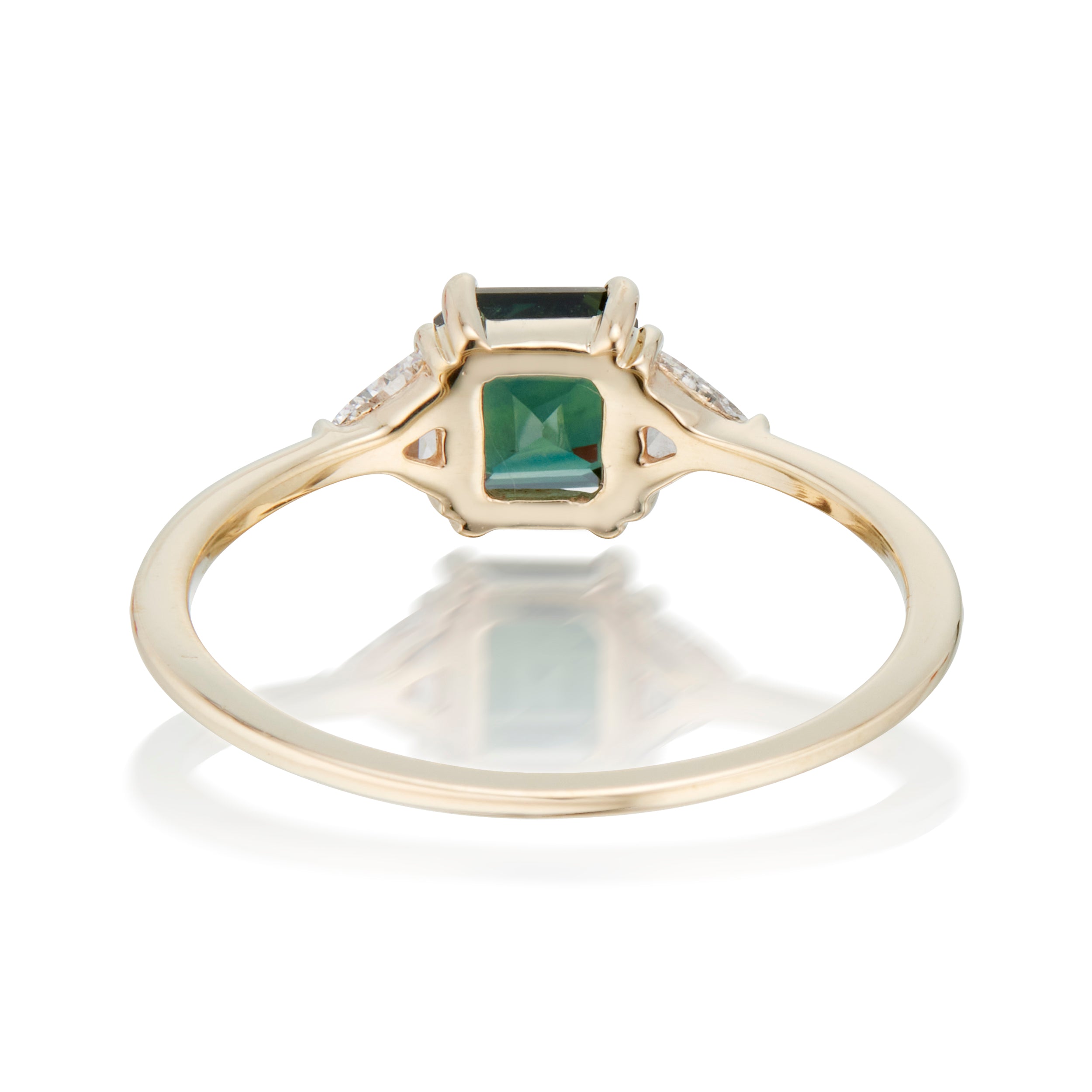 Vale Jewelry Icaria Ring with Sapphire in Yellow Gold Back View