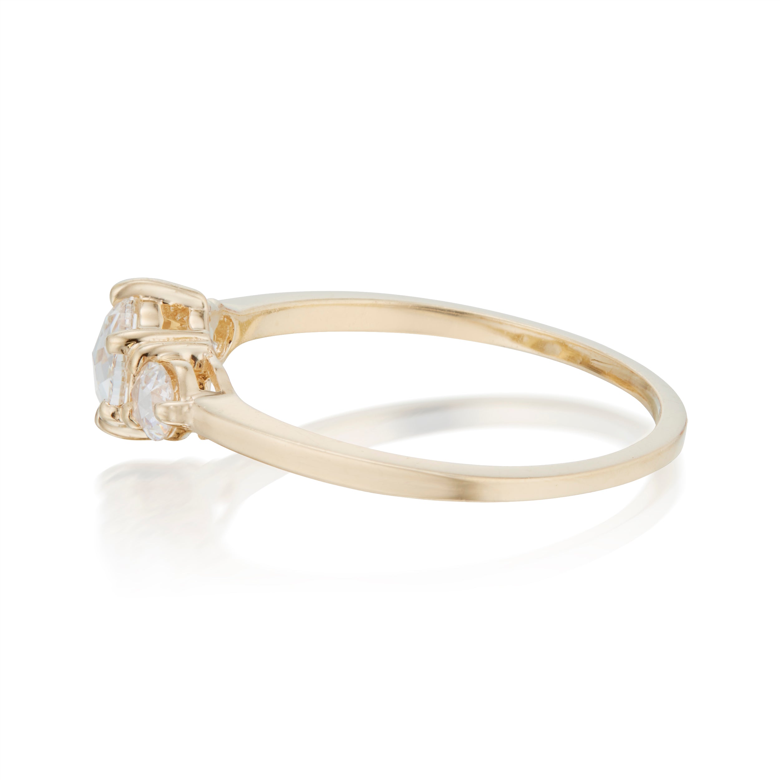 Large Tidals Ring with White Rose Cut Diamonds