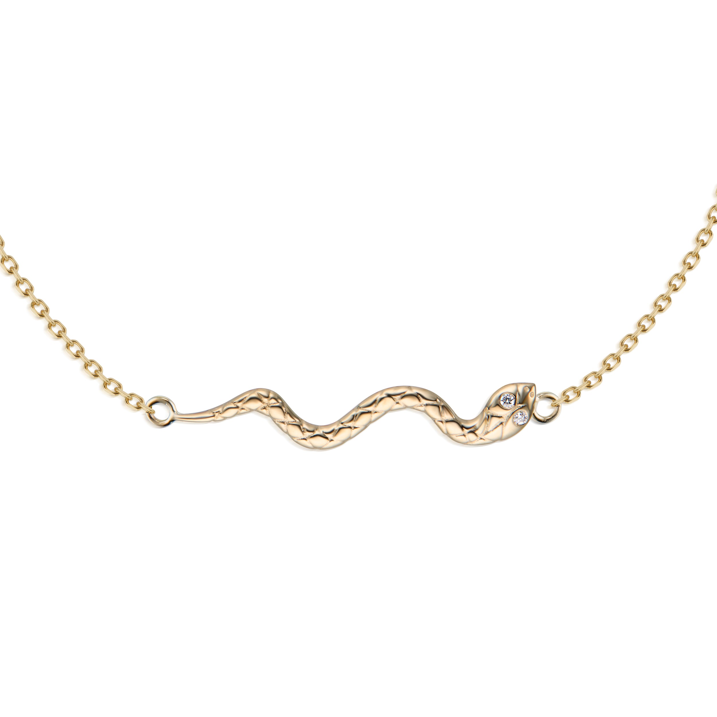 Close up of textured serpents bracelet