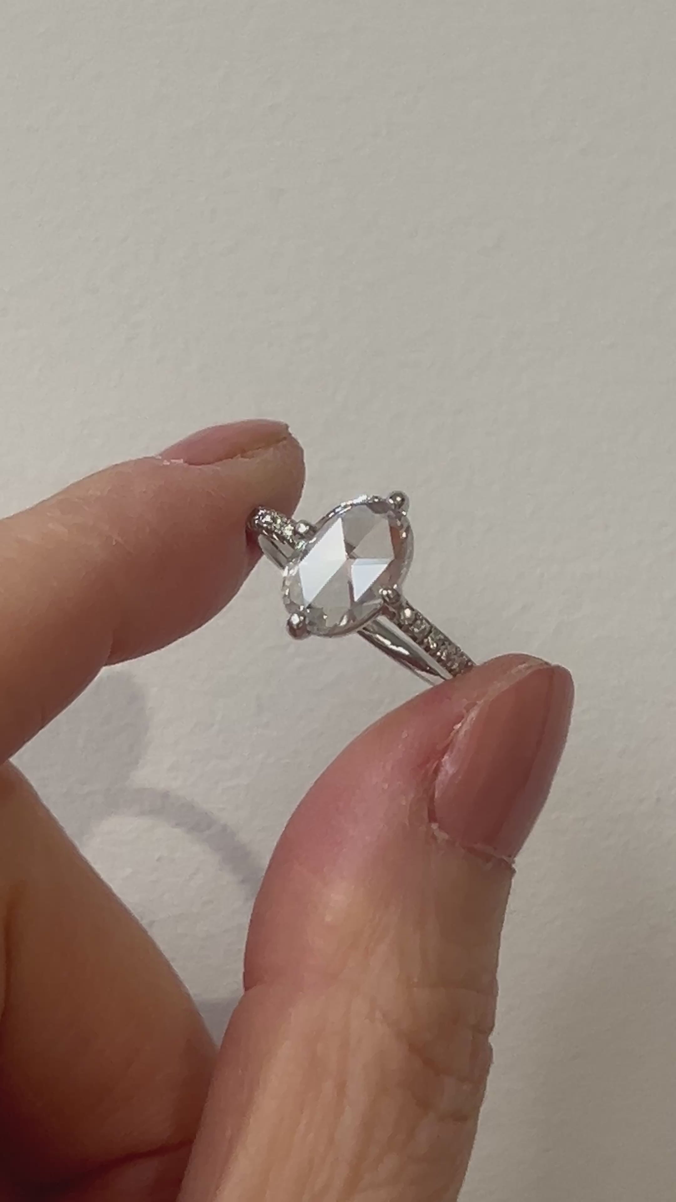 Vale-Jewelry-1_18-Carat-Oval-Rose-Cut-Diamond-Evelina-Ring-Video