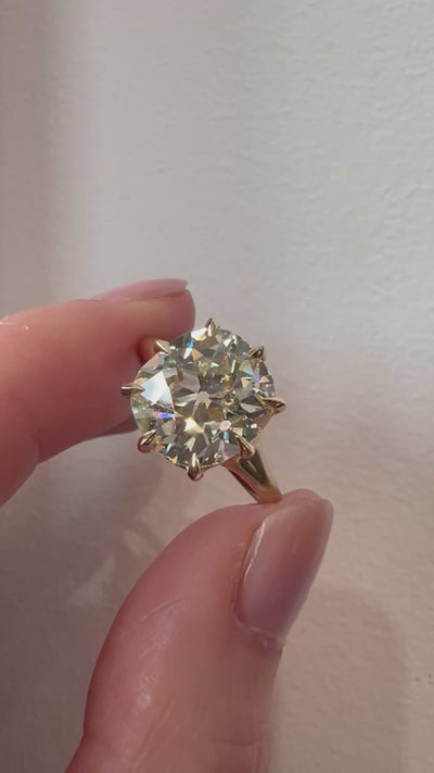 Vale Jewelry 4.57 Carat Old Mine Cut Diamond Dove Ring Video