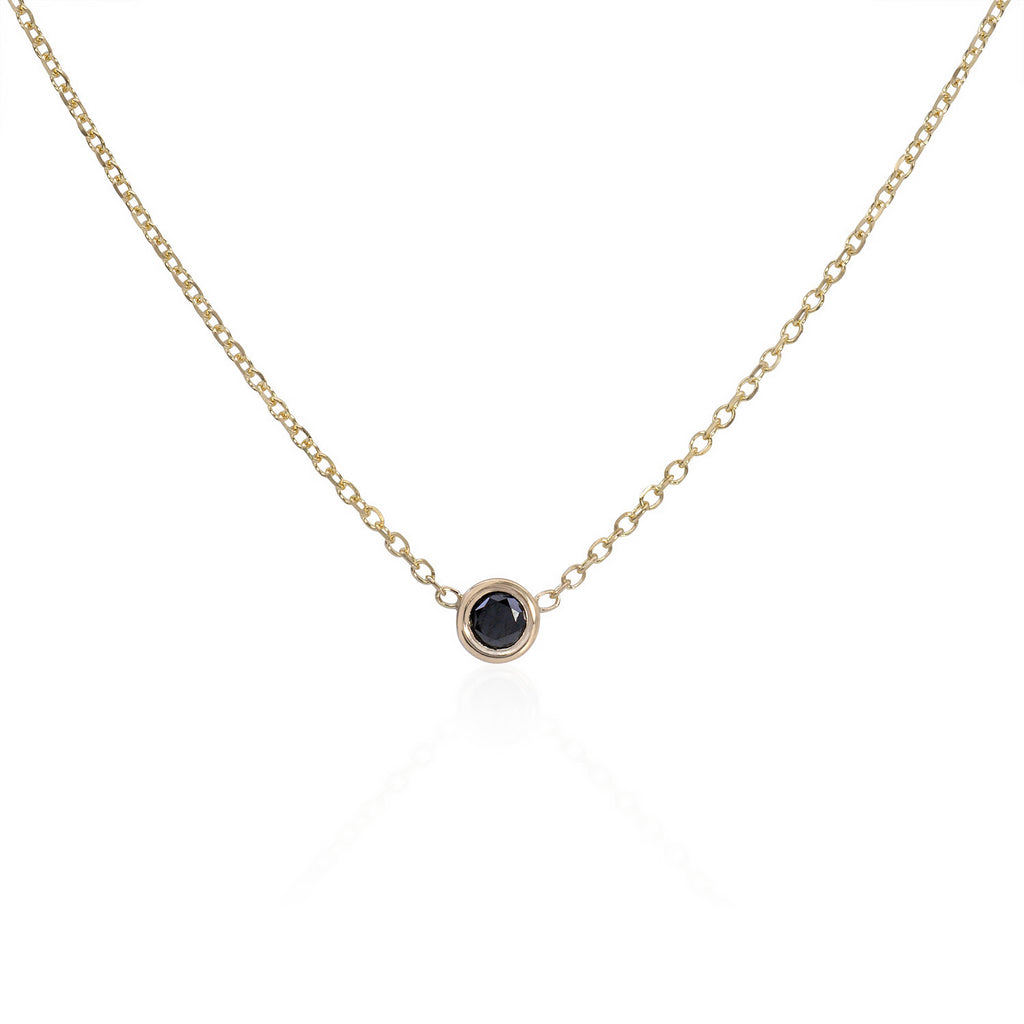 Simple black diamond necklace Clearance