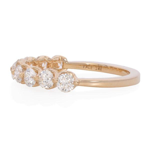Vale Jewelry Cymbeline Floating Diamond Ring Yellow Gold Side View