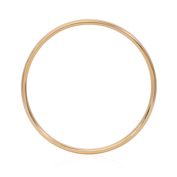 Vale Jewelry Heavy Quotidian Simple Bangle 14K Yellow Gold Side View