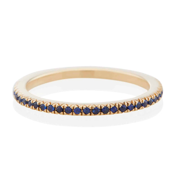 Sapphire on sale pave band