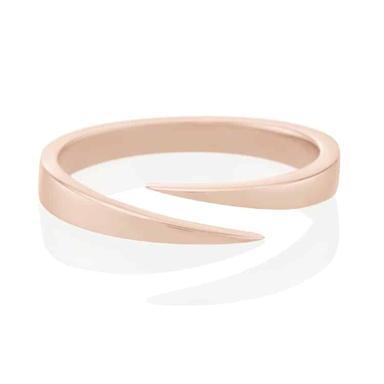 Vale Jewelry Plain Lazarus Ring in 14 Karat Rose Gold Front View
