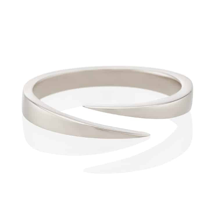 Vale Jewelry Plain Lazarus Ring in 14 Karat White Gold Front View