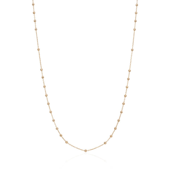 Vale Jewelry Rosary Necklace in 14 Karat Yellow Gold Close Up