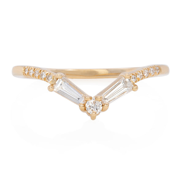 Vale Jewelry Sidonie Contour Ring Yellow Gold Front View