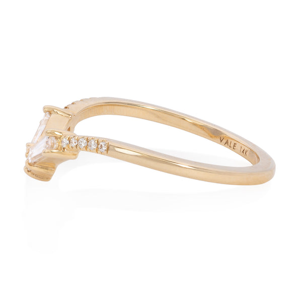 Vale Jewelry Sidonie Contour Ring Yellow Gold Side View