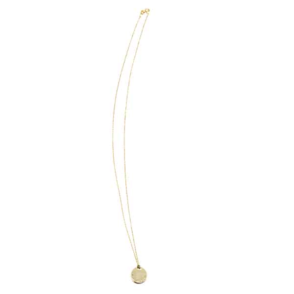 Vale Jewelry Tout ou Rien Necklace on Diamond Cut Cable Chain in 14 Karat Yellow Gold Full Length