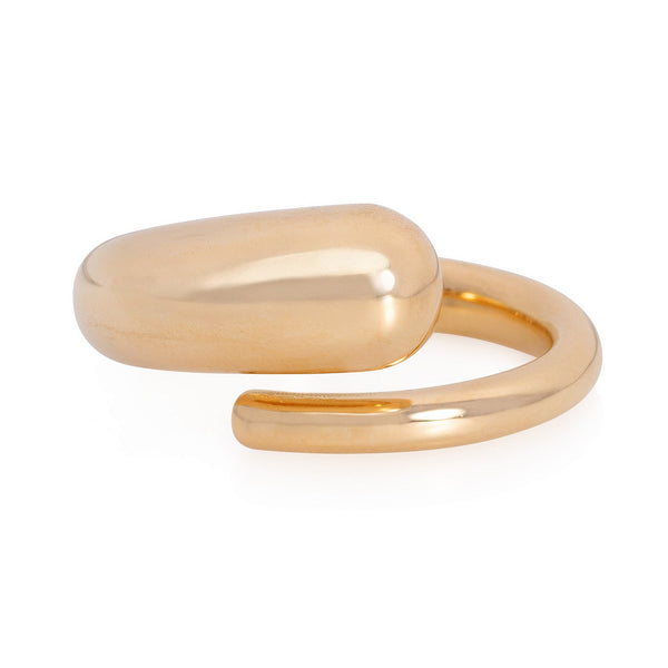 Vale Jewelry Twist Ring in 18 Karat Yellow Gold Front View