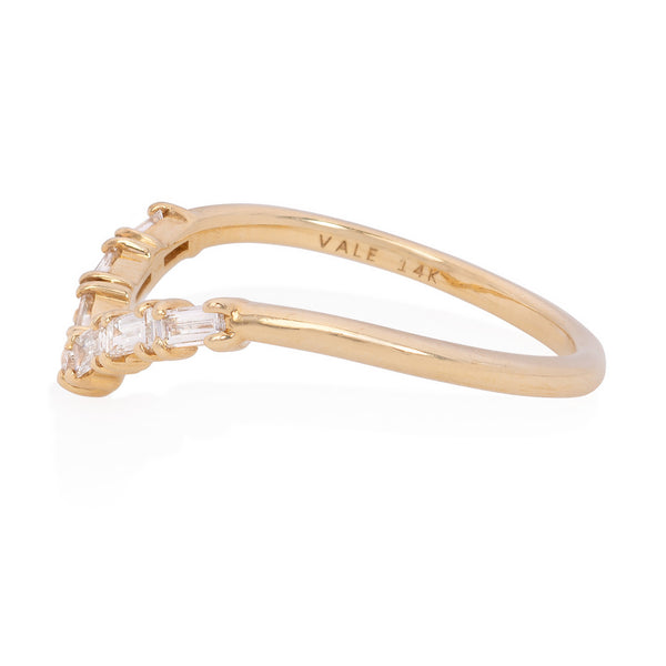 Vale Jewelry Wynter Contour Band 14K Yellow Gold Side View